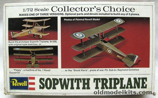 Revell 1/72 Sopwith Triplane Collector's Choice - Prototype N500 / 'Peggy' of No.1 Naval  Sq / 'Black Maria' of Sub-Lt. Raymond Collinshaw, H75 plastic model kit